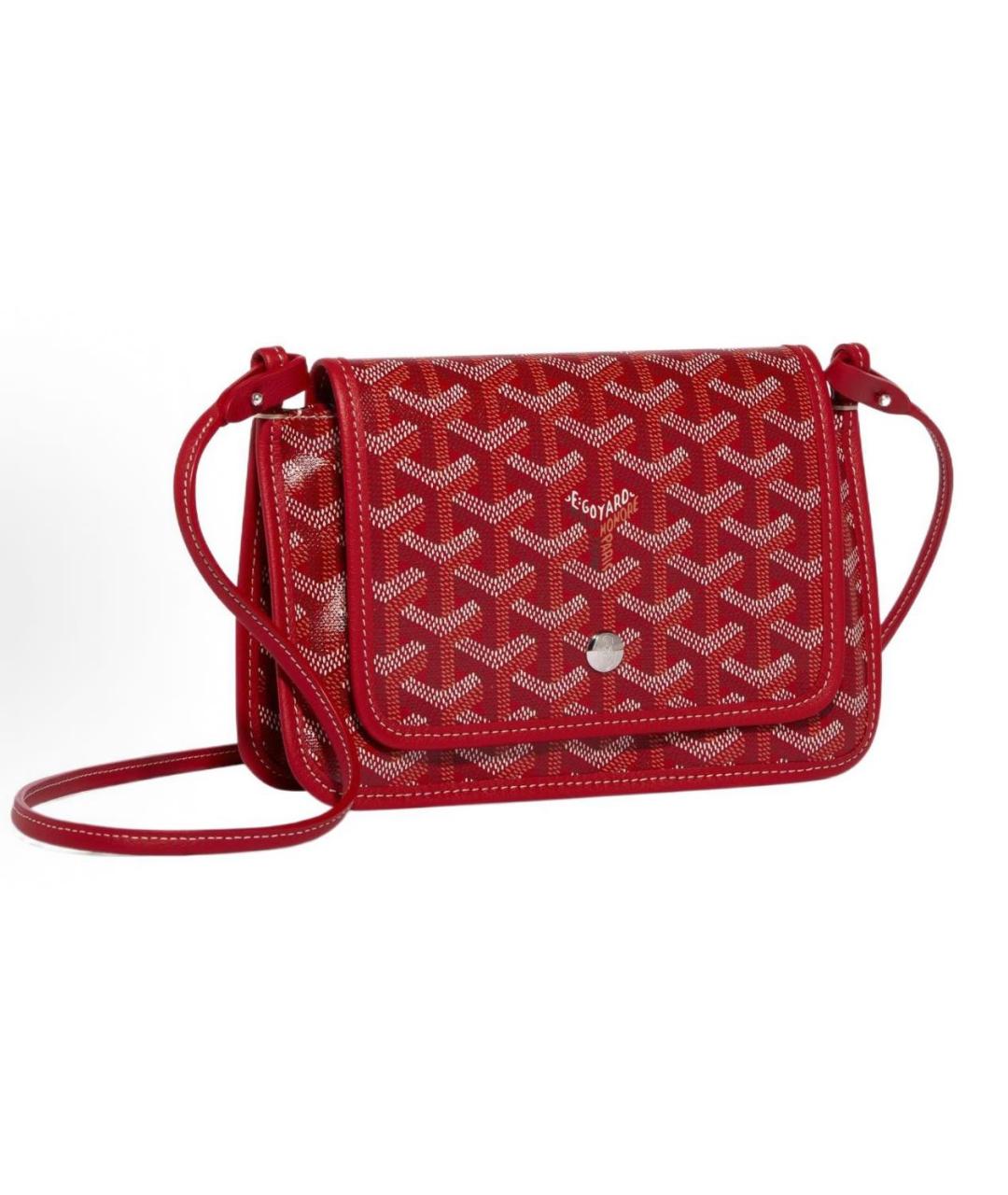 GOYARD Красная кожаная сумка через плечо, фото 5