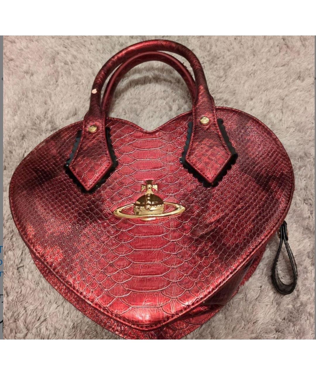 VIVIENNE WESTWOOD Сумка с короткими ручками из лакированной кожи, фото 8