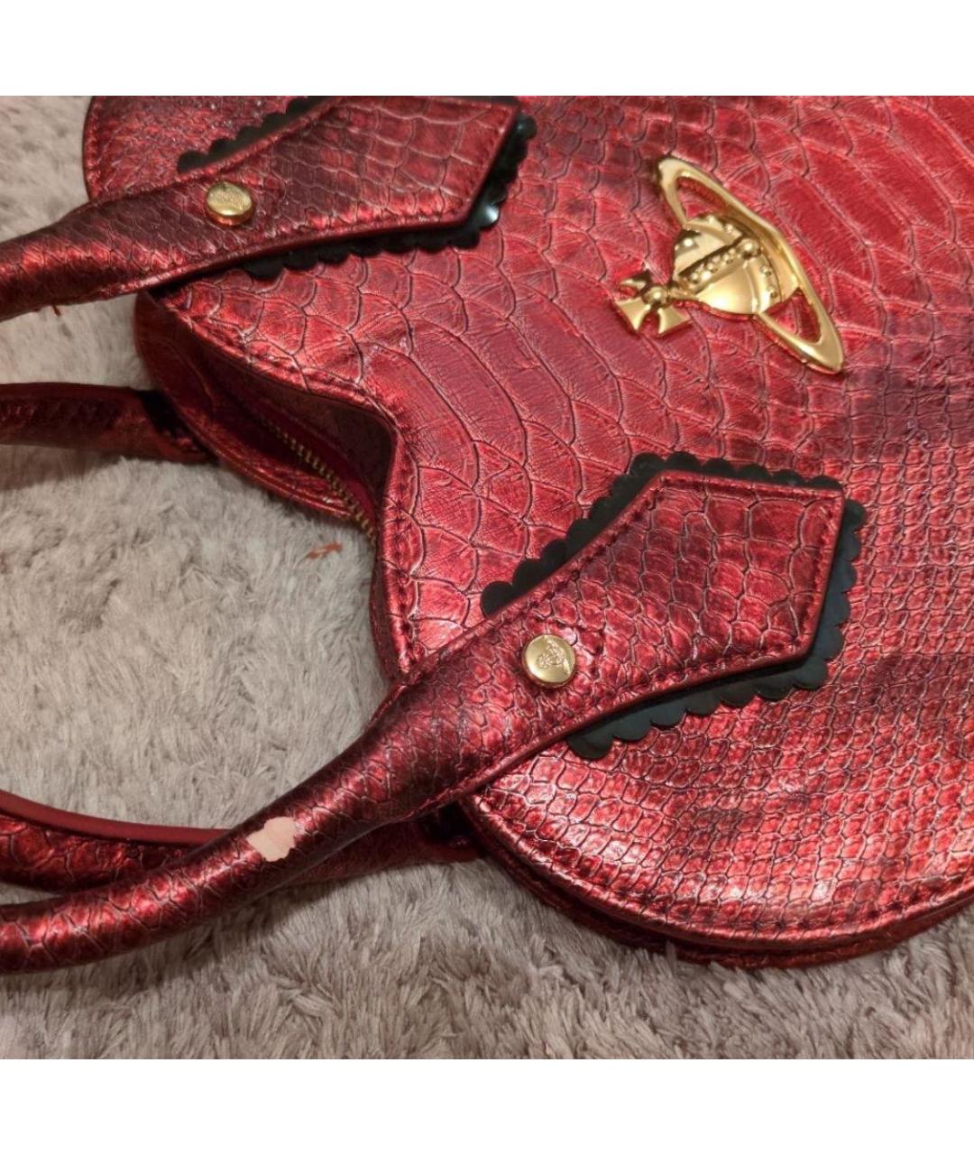 VIVIENNE WESTWOOD Сумка с короткими ручками из лакированной кожи, фото 7