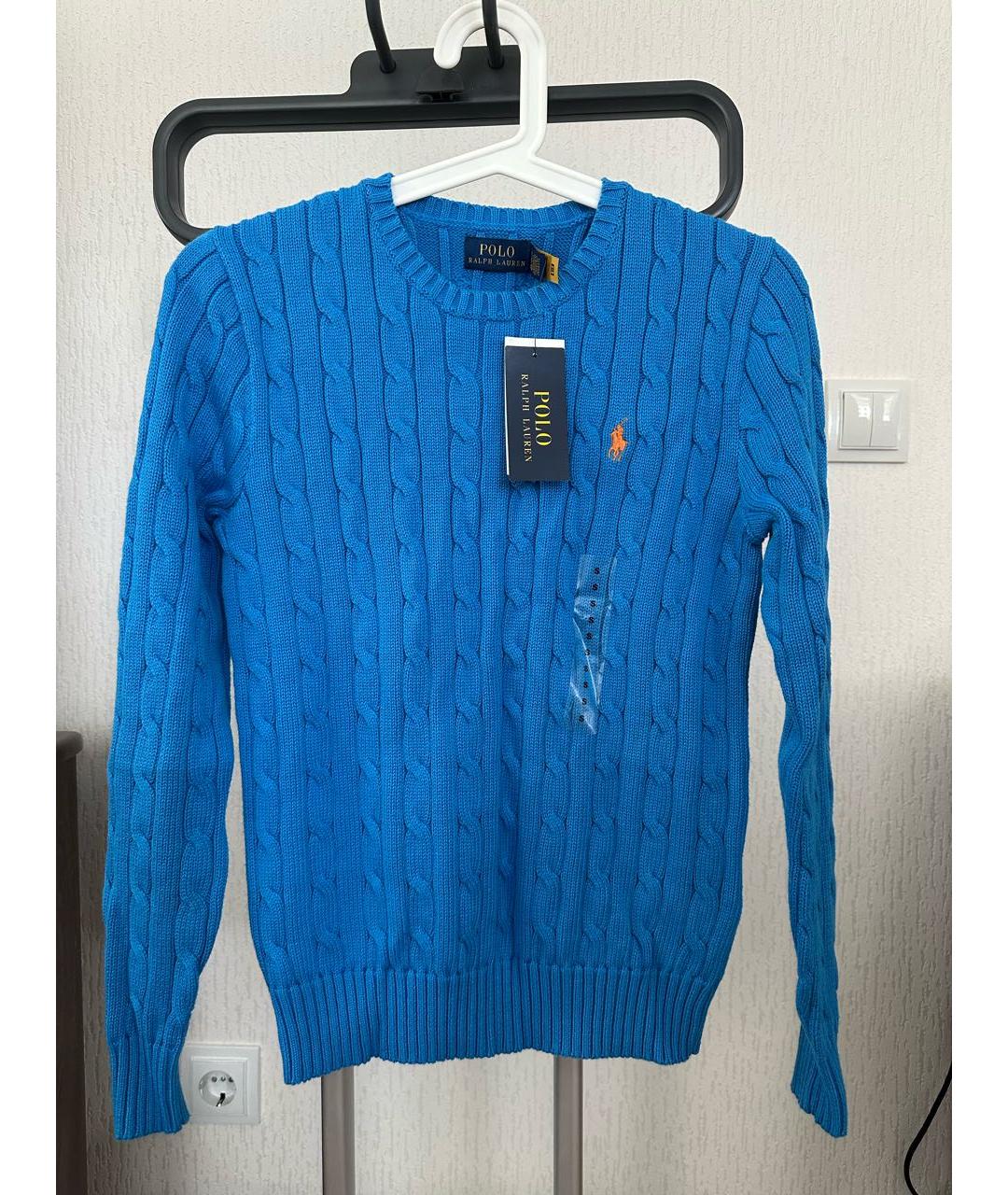 POLO RALPH LAUREN Синий хлопковый джемпер / свитер, фото 4