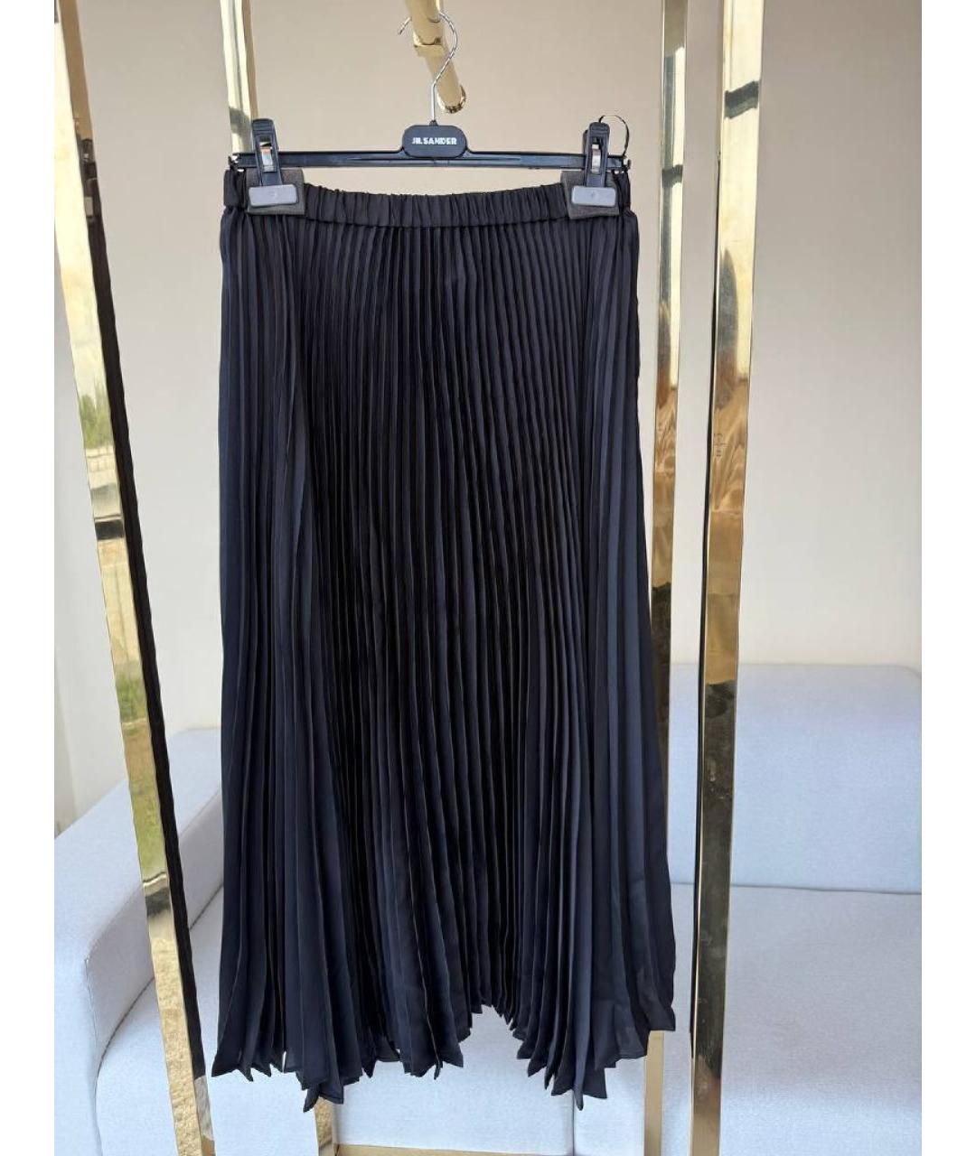 JIL SANDER Черная юбка миди, фото 10