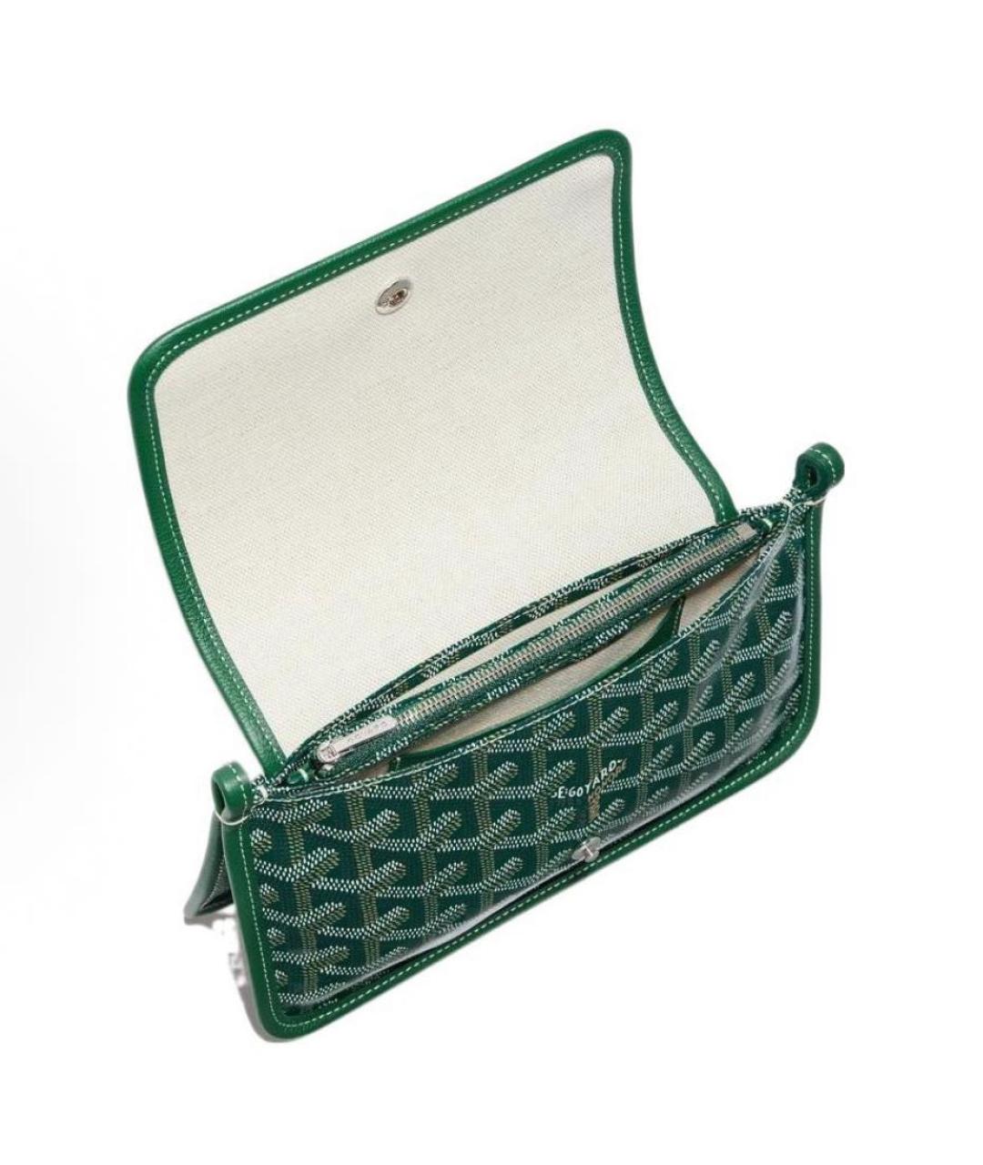 GOYARD Зеленая кожаная сумка через плечо, фото 4