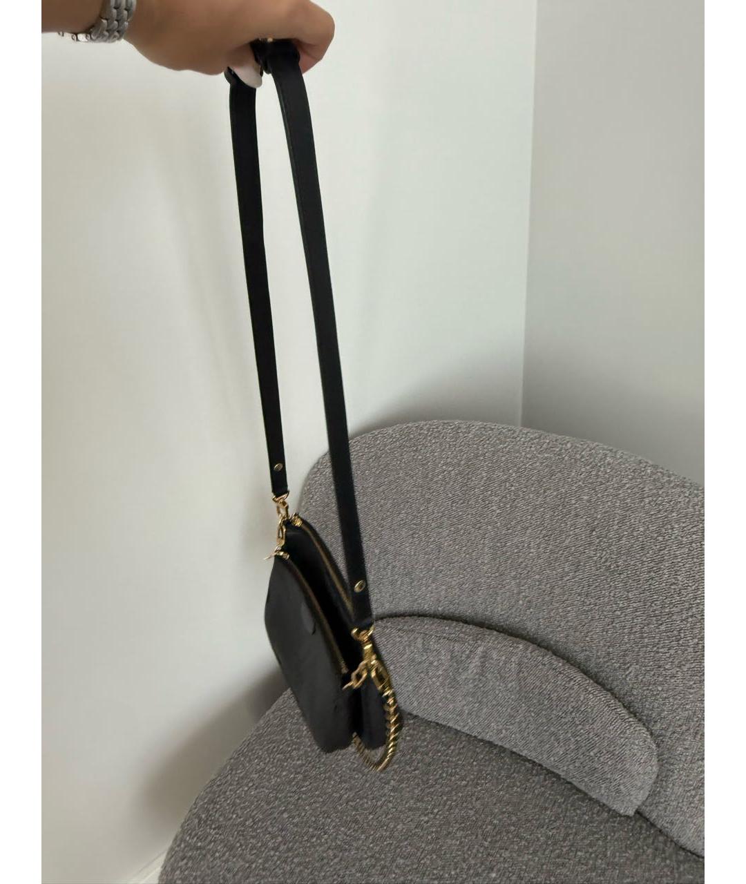 LOUIS VUITTON Черная кожаная сумка через плечо, фото 6