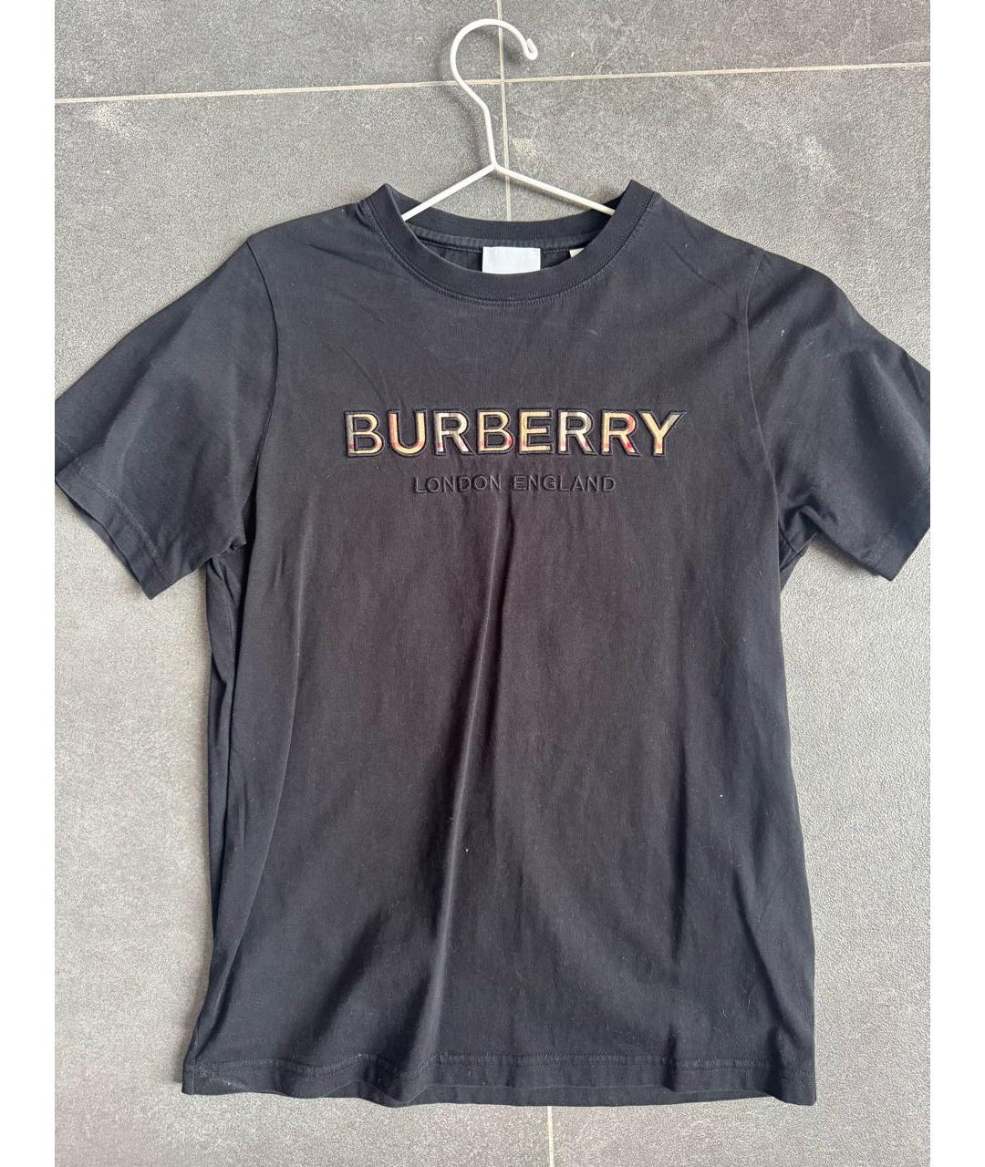 BURBERRY Черный хлопковый детская футболка / топ, фото 5
