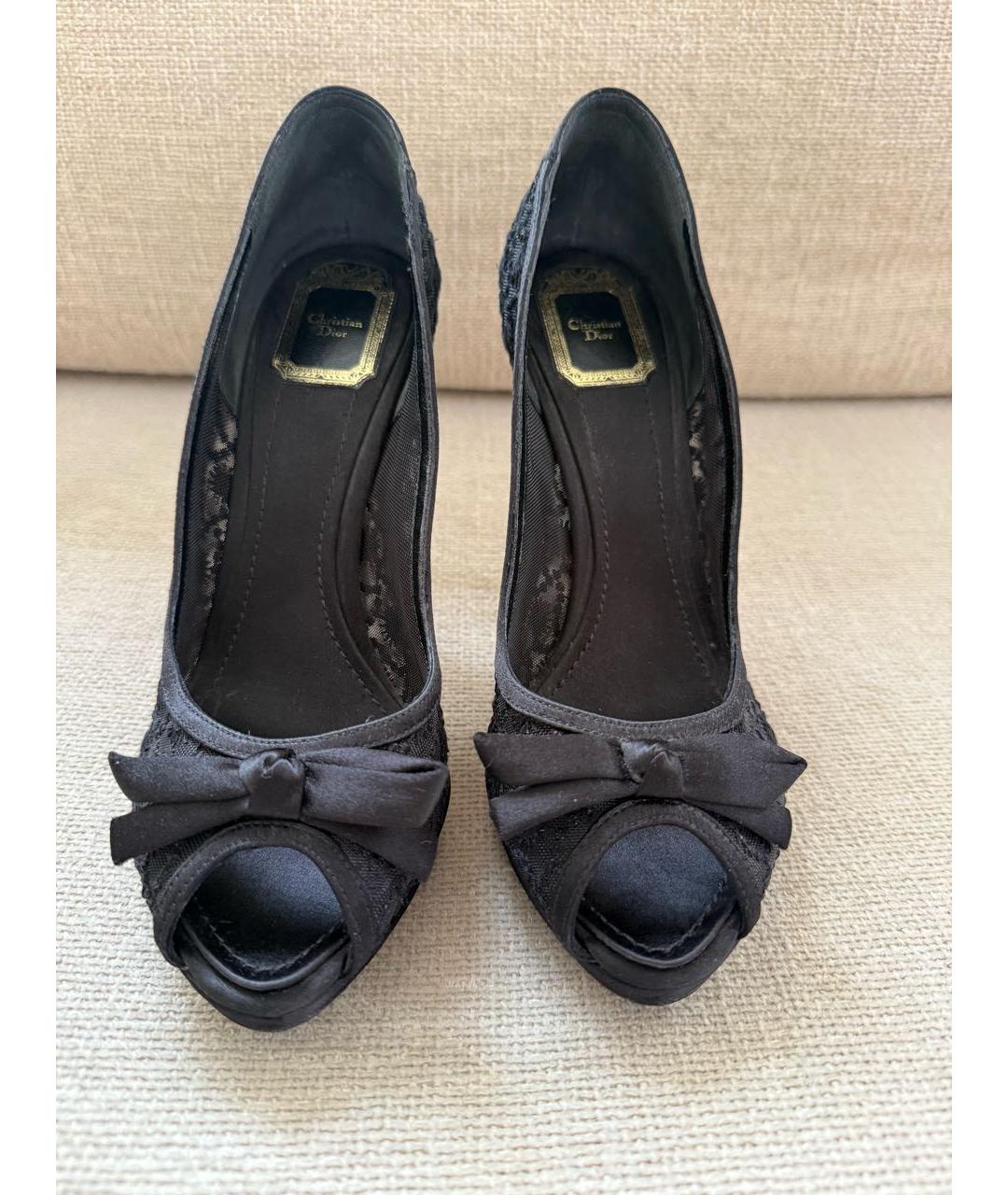 CHRISTIAN DIOR Черные текстильные туфли, фото 2