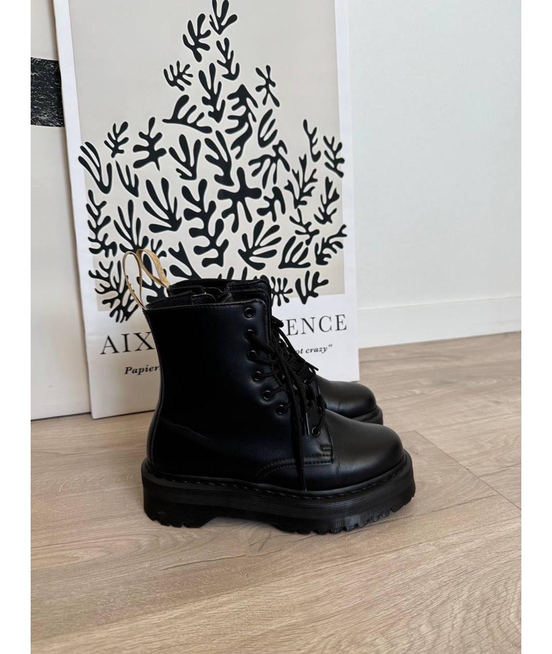 DR. MARTENS Черные ботинки из искусственной кожи, фото 5