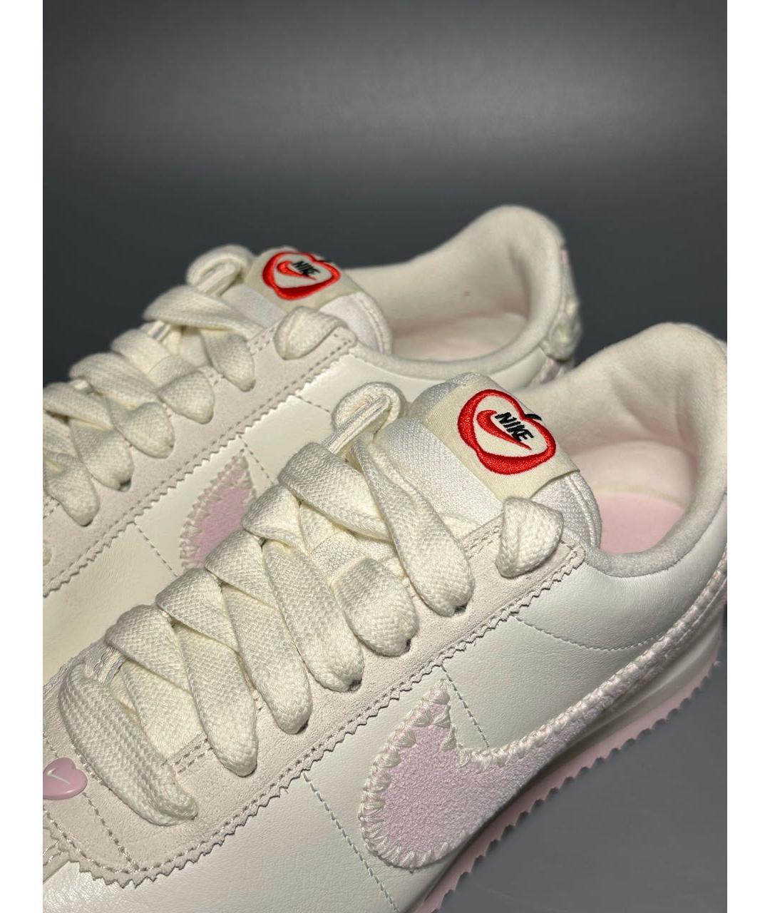 NIKE Белые кожаные кроссовки, фото 7