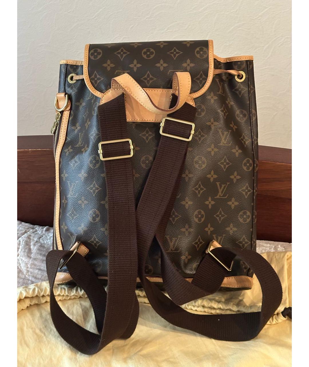 LOUIS VUITTON Коричневый кожаный рюкзак, фото 3