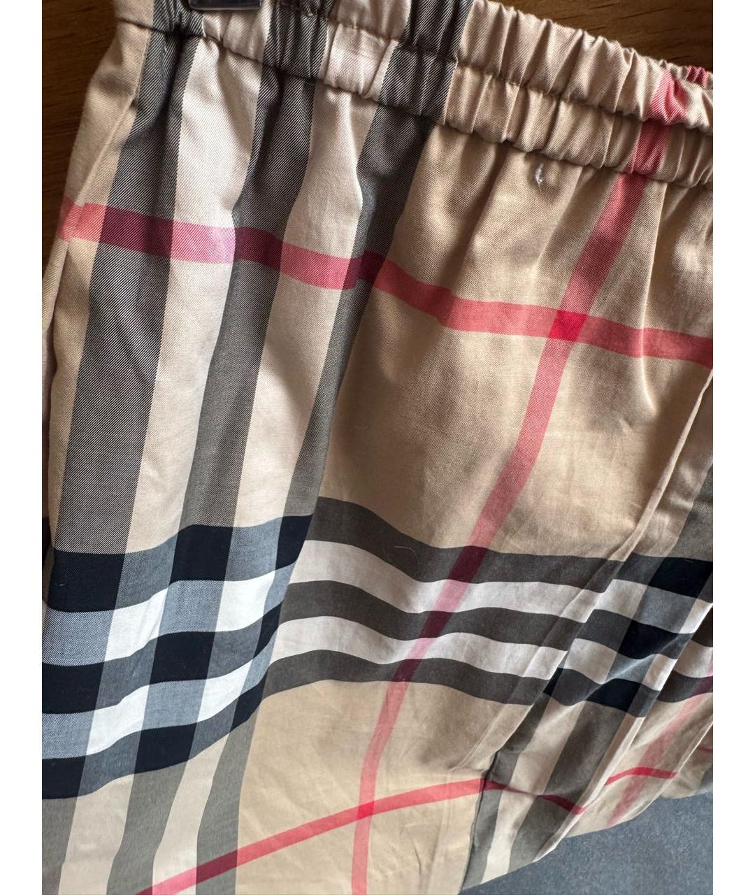 BURBERRY Коричневая хлопковая юбка, фото 4