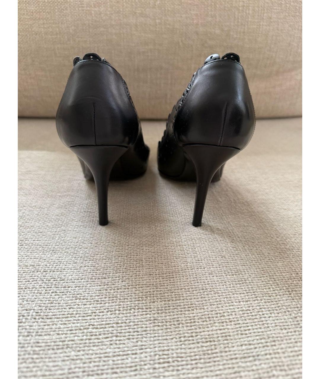 CHRISTIAN DIOR Черные кожаные туфли, фото 4