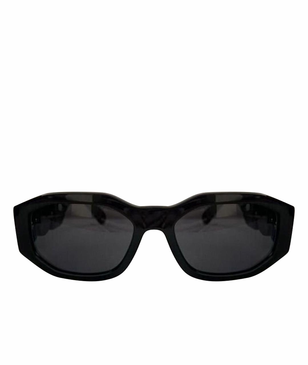 VERSACE Черные металлические солнцезащитные очки, фото 1