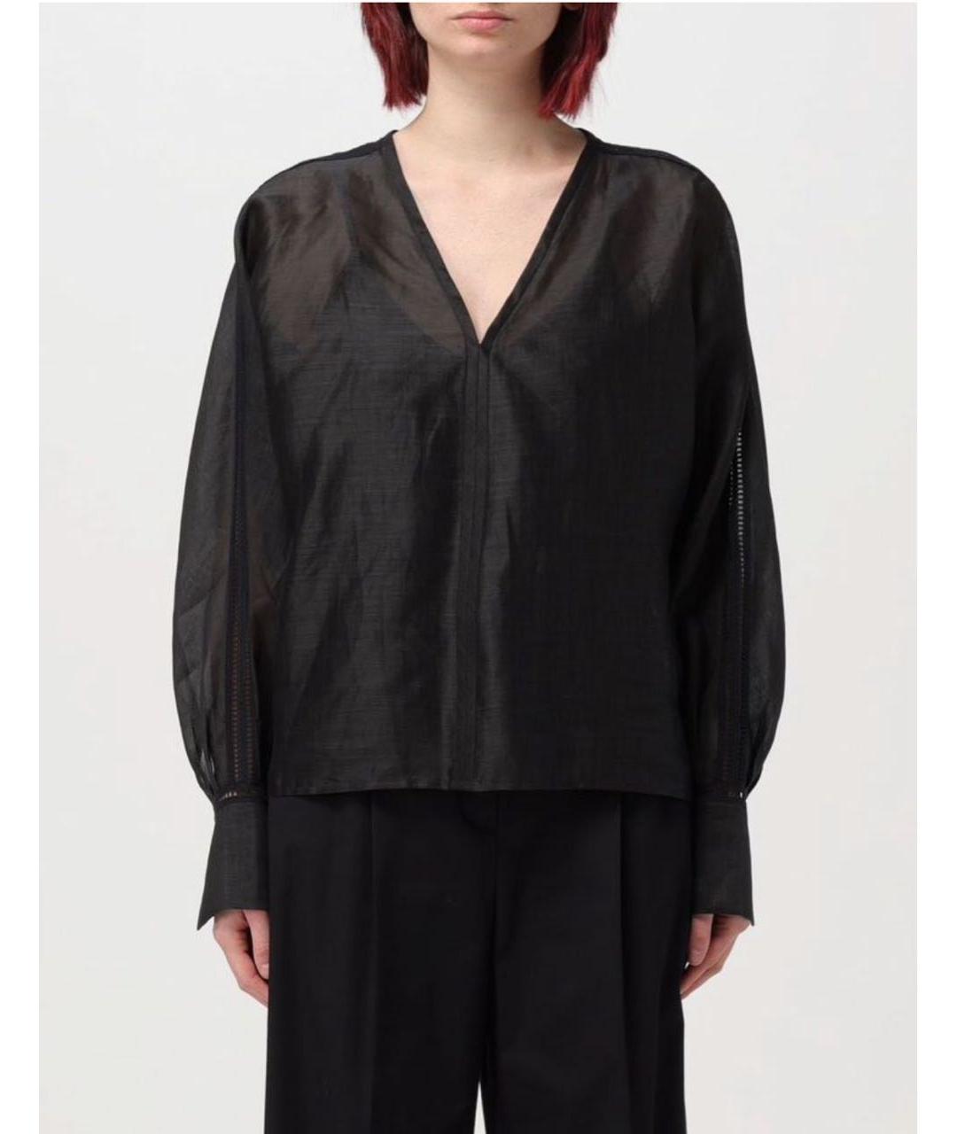 MAX MARA Черная блузы, фото 7