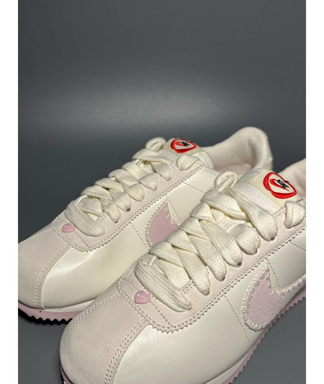 NIKE Белые кожаные кроссовки, фото 6