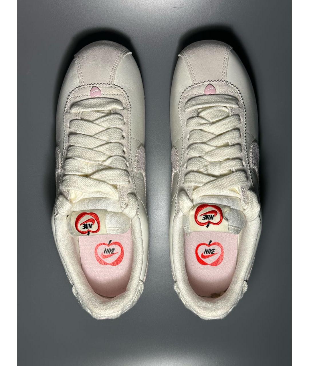 NIKE Белые кожаные кроссовки, фото 3