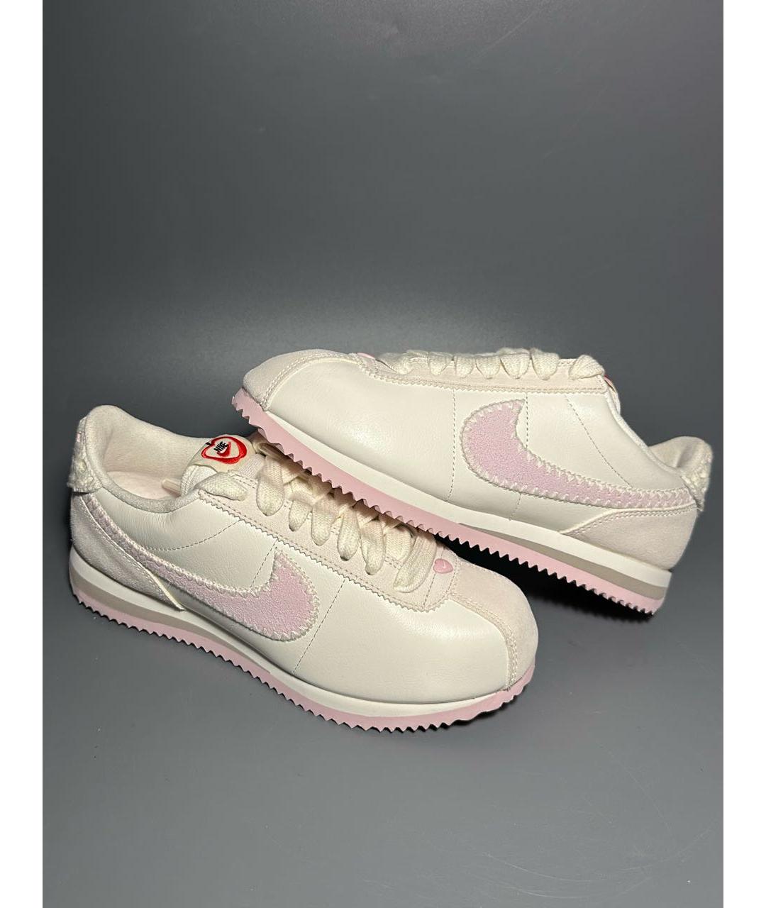 NIKE Белые кожаные кроссовки, фото 7