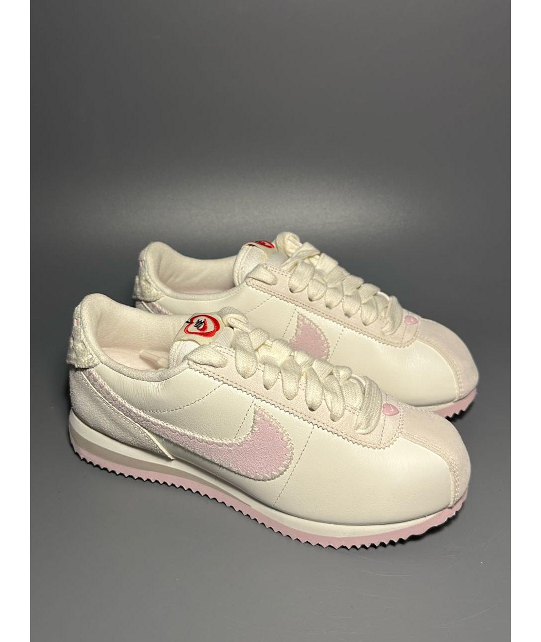 NIKE Белые кожаные кроссовки, фото 5