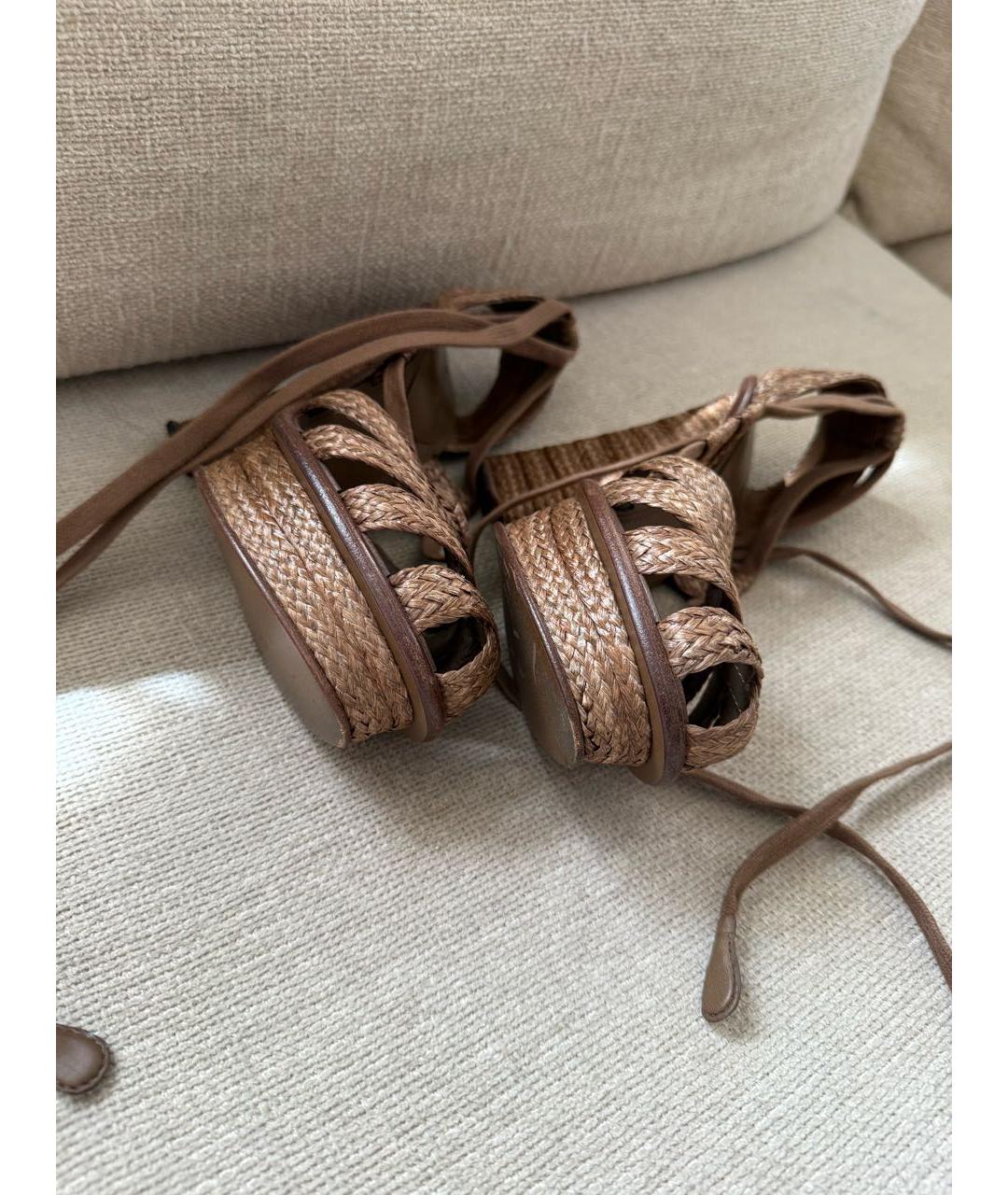 BOTTEGA VENETA Коричневые босоножки, фото 6