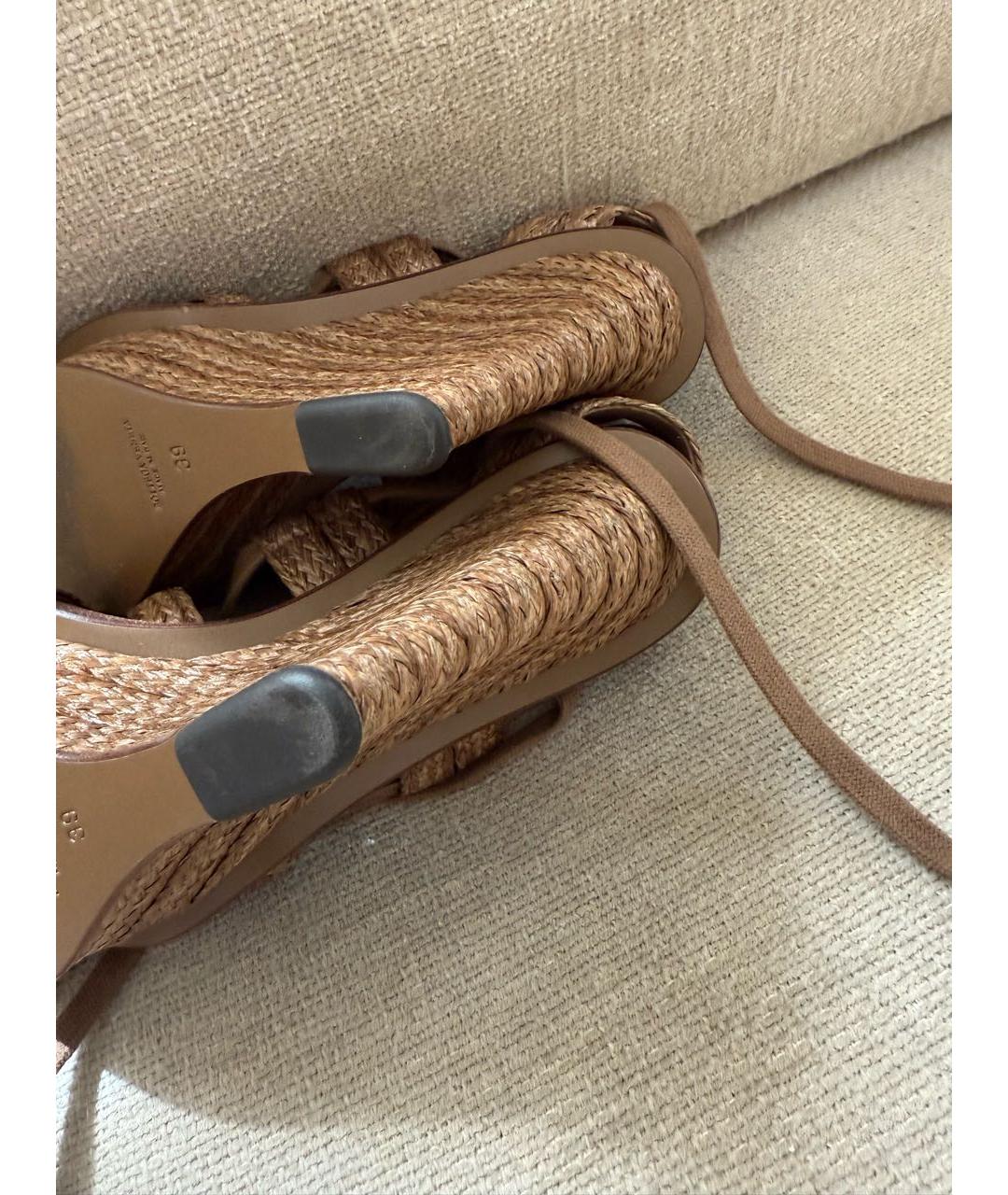 BOTTEGA VENETA Коричневые босоножки, фото 7