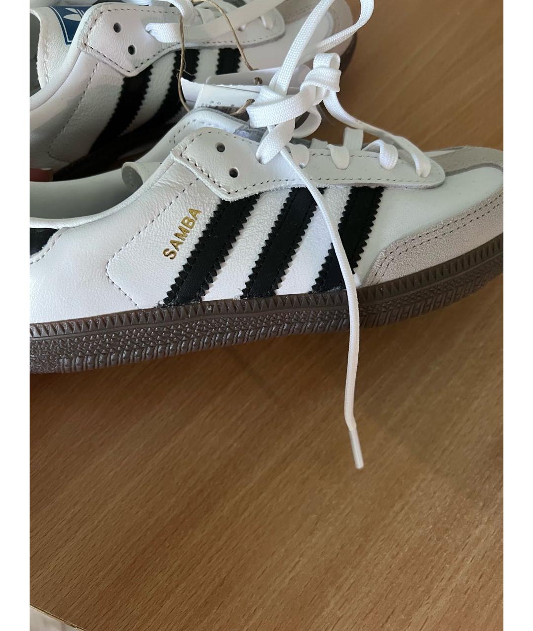 ADIDAS Белые кожаные кеды, фото 5