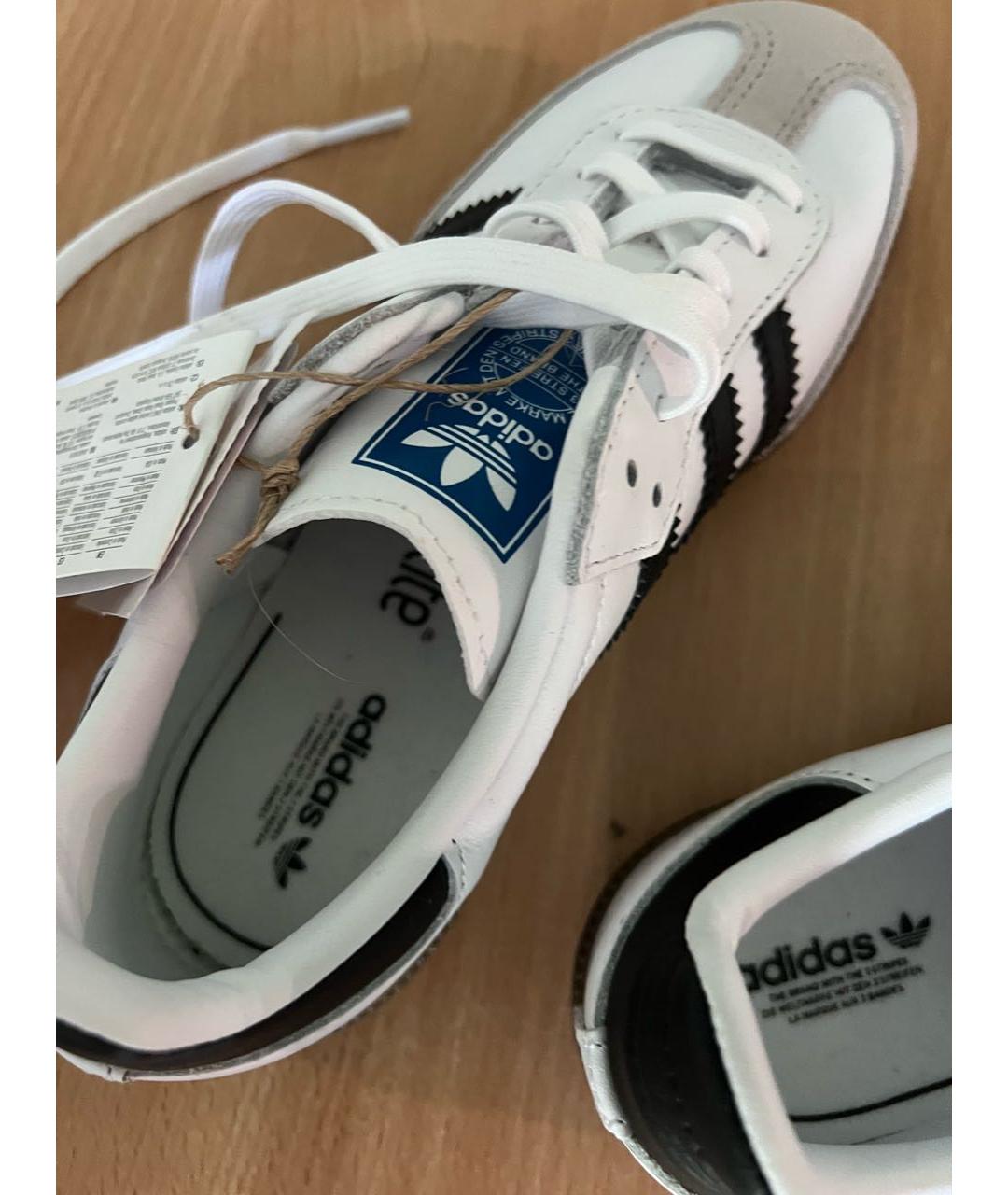 ADIDAS Белые кожаные кеды, фото 3