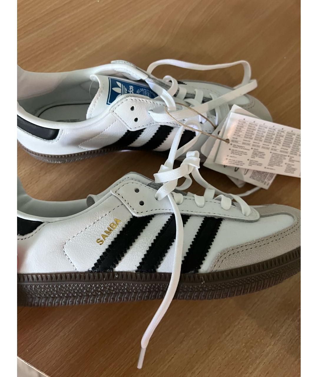 ADIDAS Белые кожаные кеды, фото 6