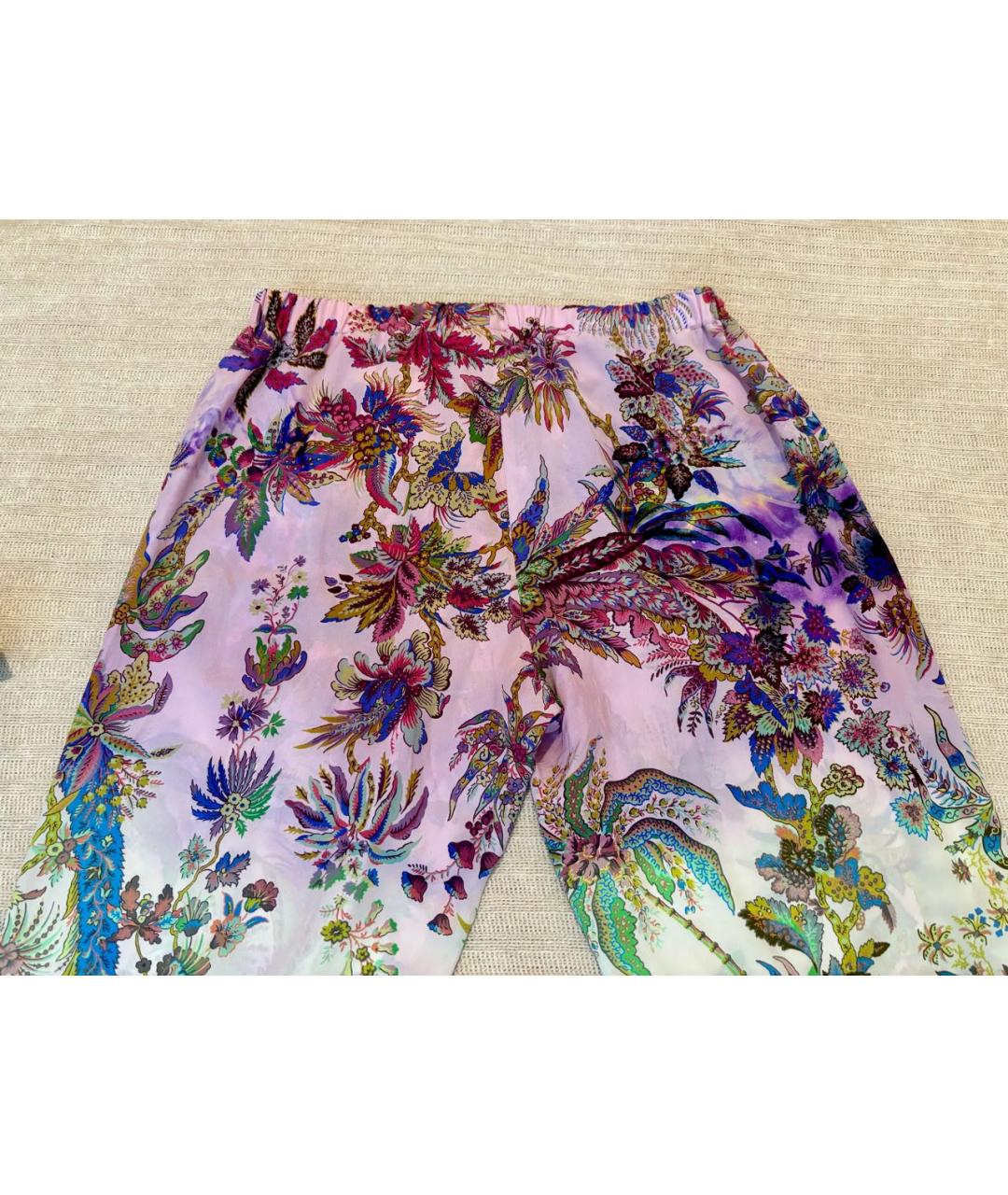 ETRO Мульти шелковые брюки широкие, фото 4