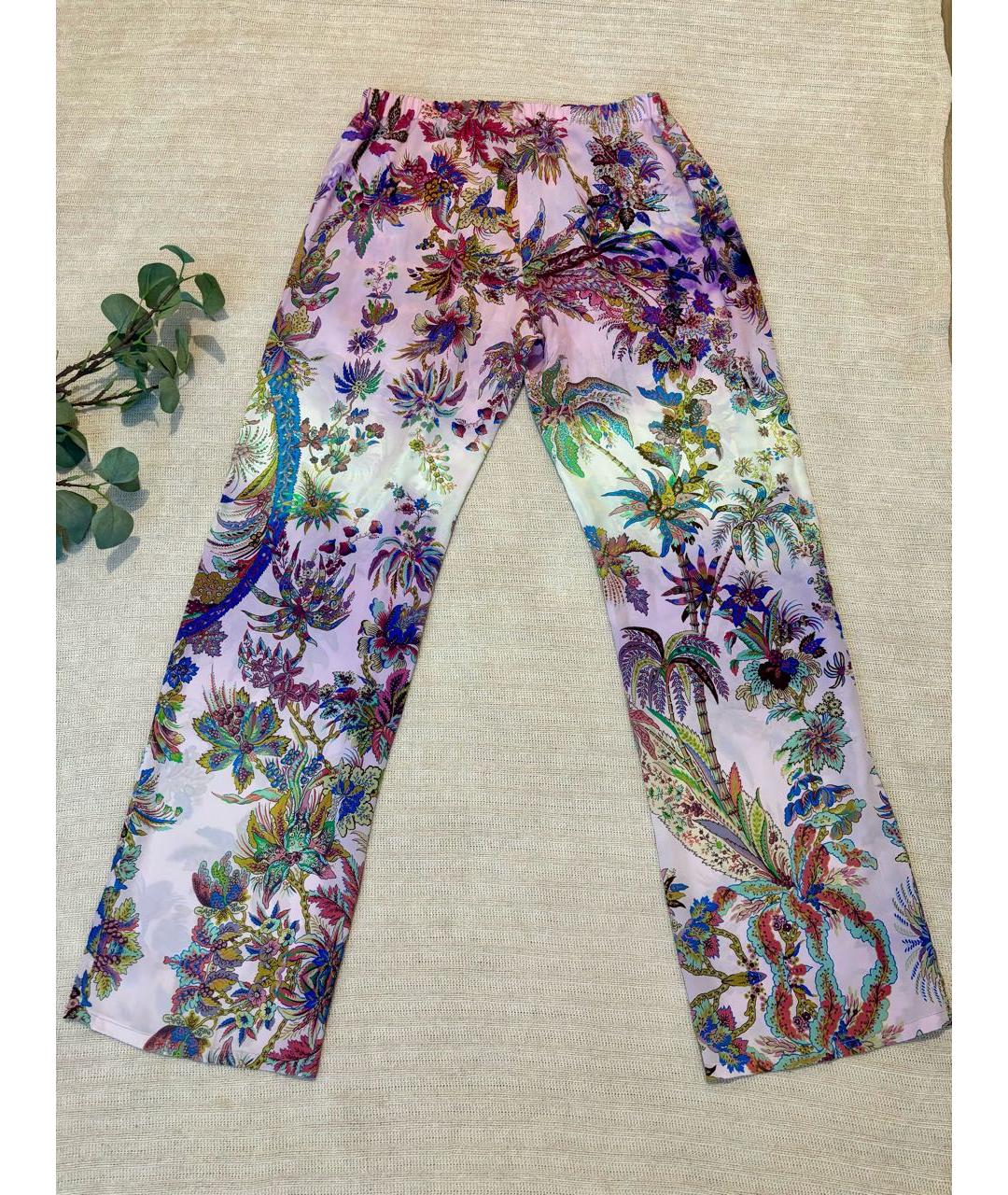ETRO Мульти шелковые брюки широкие, фото 3