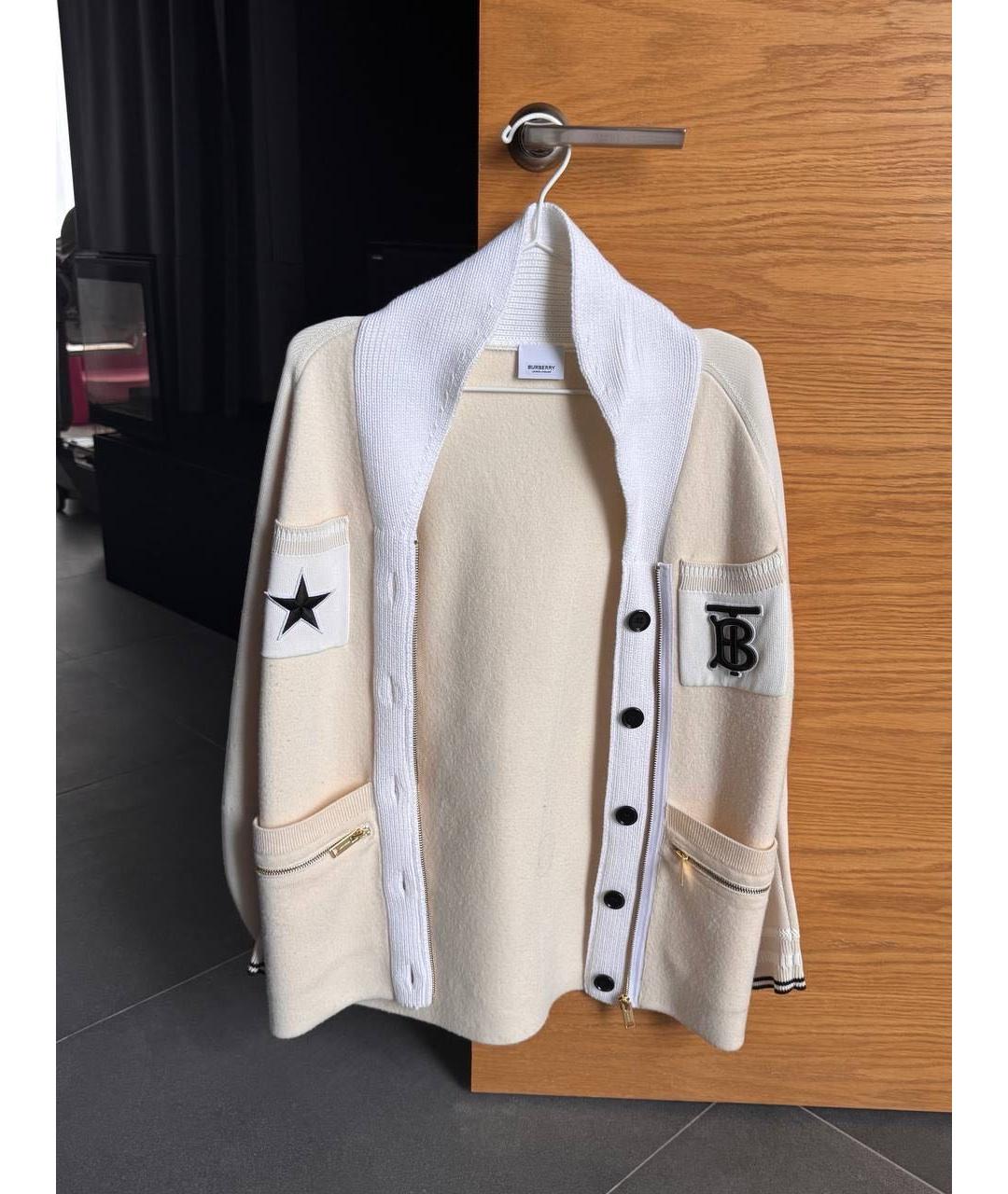 BURBERRY Бежевый шерстяной жакет / жилет, фото 5