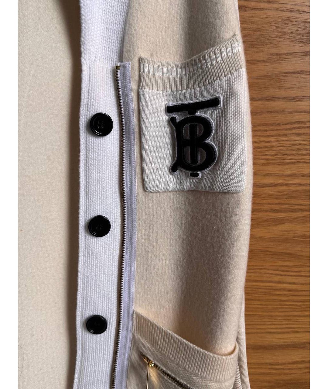 BURBERRY Бежевый шерстяной жакет / жилет, фото 2