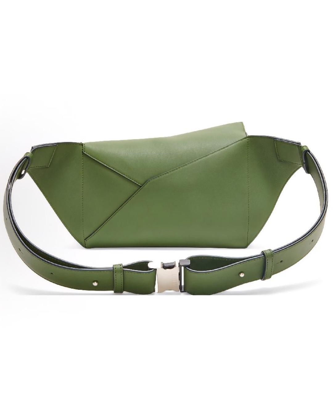 LOEWE Зеленая кожаная сумка на плечо, фото 4