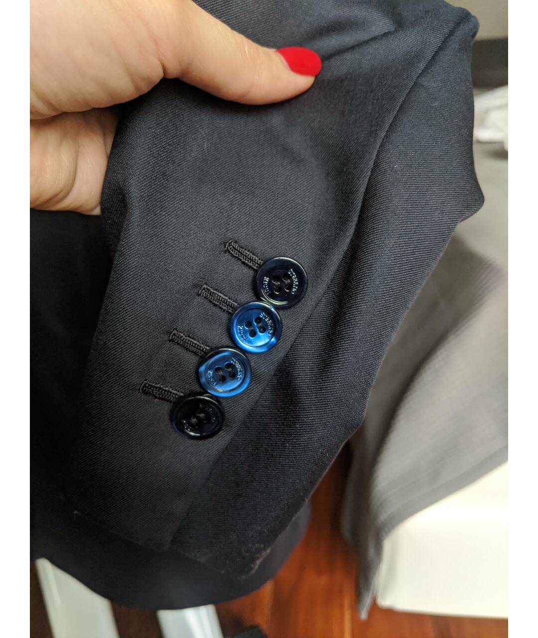STEFANO RICCI Темно-синий шерстяной пиджак, фото 5