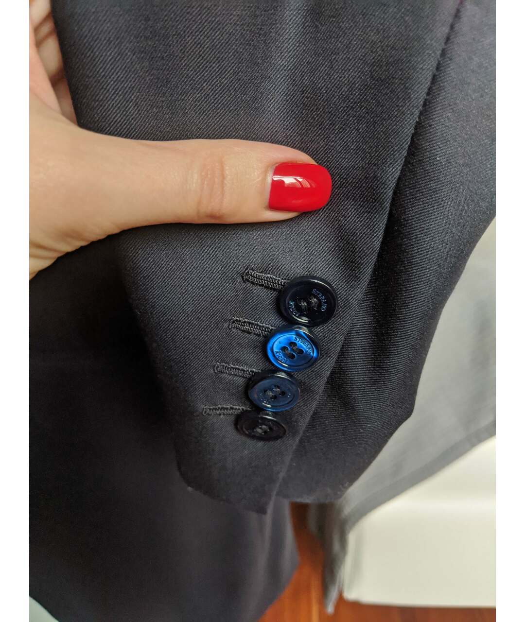 STEFANO RICCI Темно-синий шерстяной пиджак, фото 6