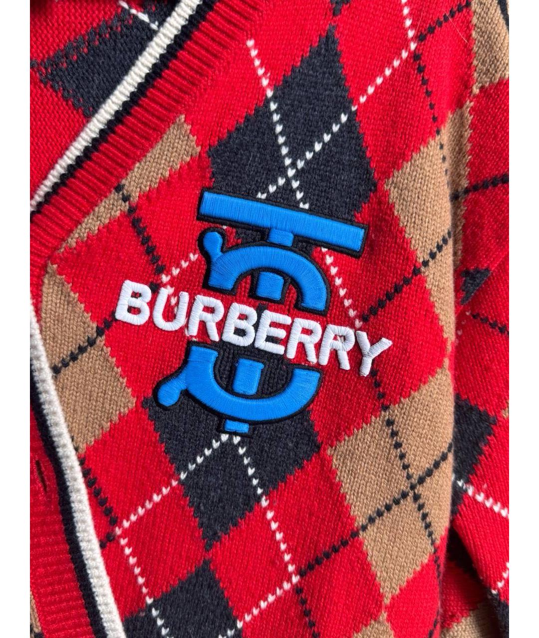 BURBERRY Красный шерстяной жакет / жилет, фото 2