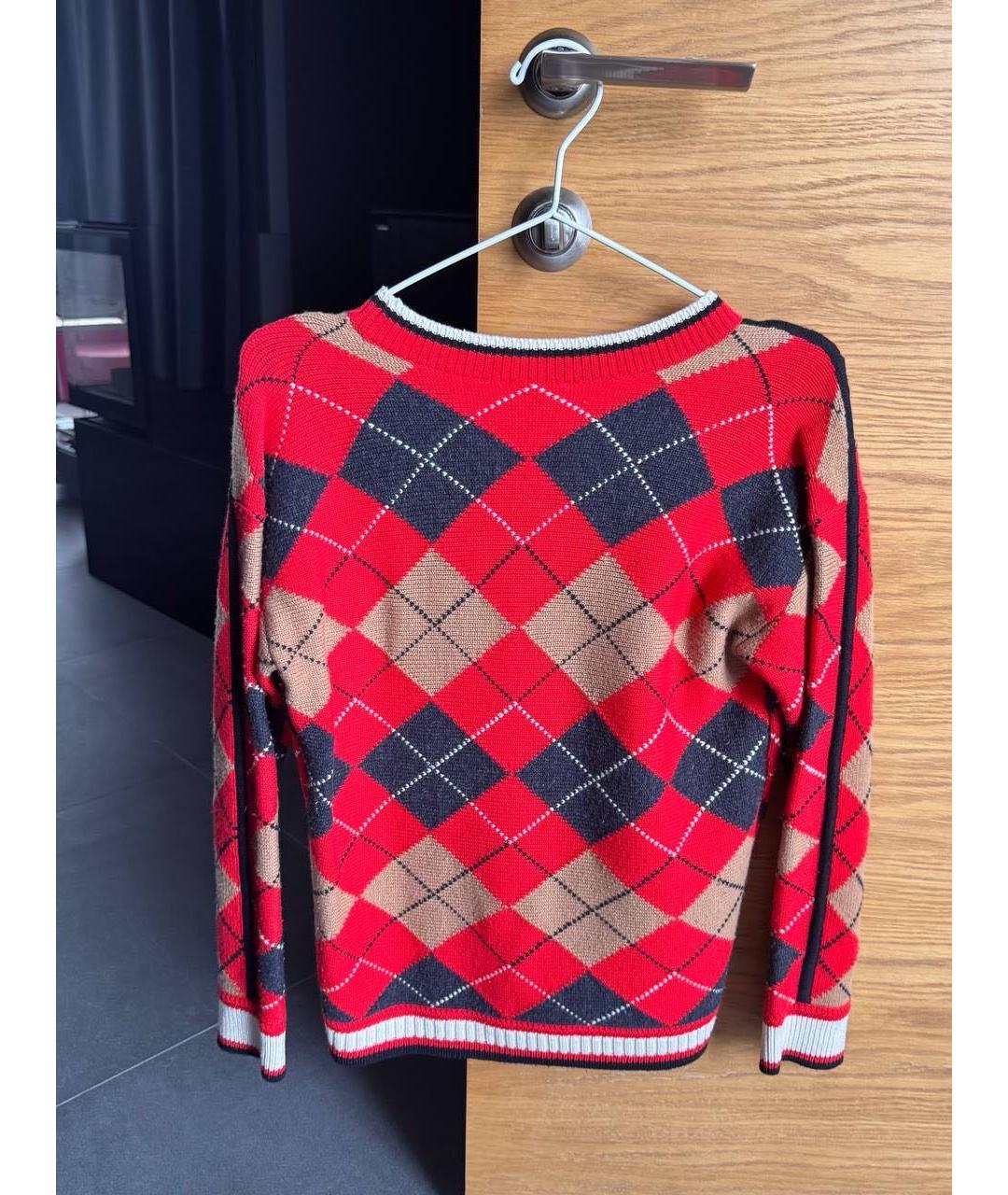 BURBERRY Красный шерстяной жакет / жилет, фото 4