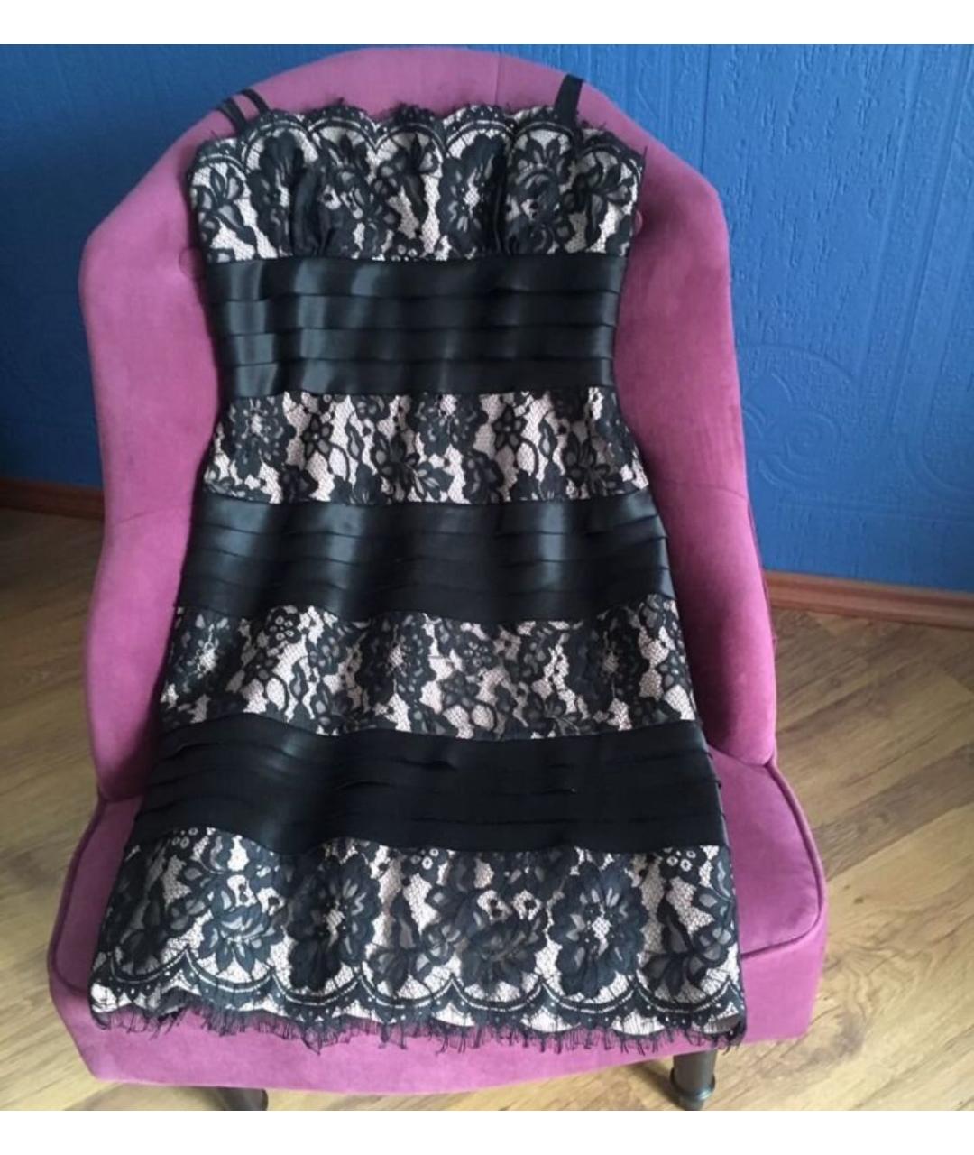BCBG MAXAZRIA Черное полиэстеровое коктейльное платье, фото 8