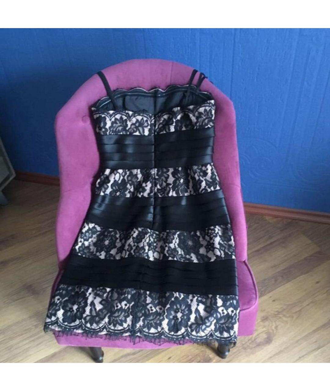 BCBG MAXAZRIA Черное полиэстеровое коктейльное платье, фото 3