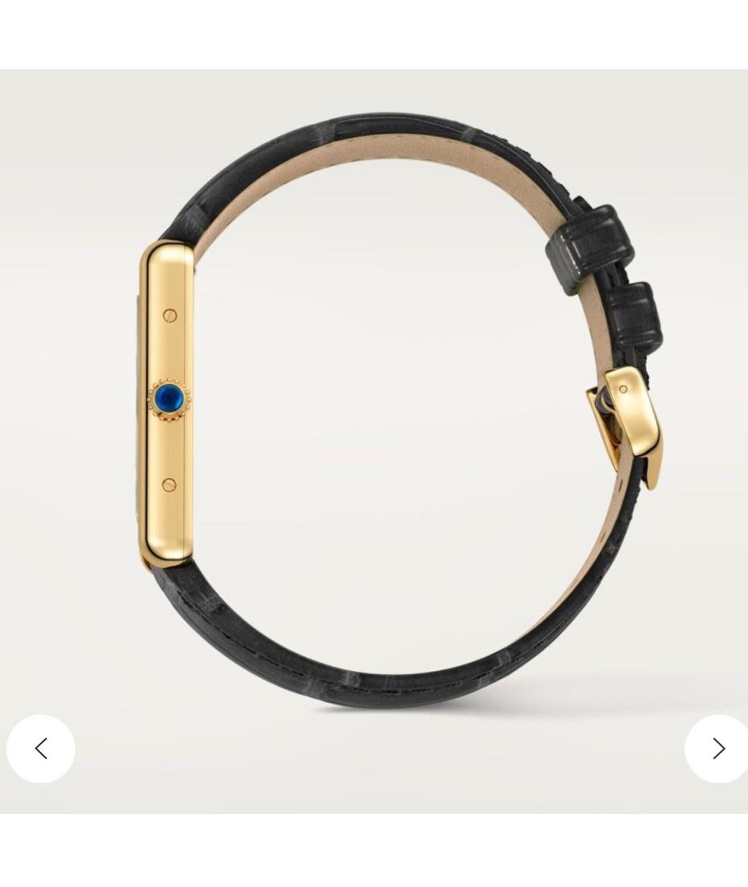 CARTIER Серые часы из желтого золота, фото 3