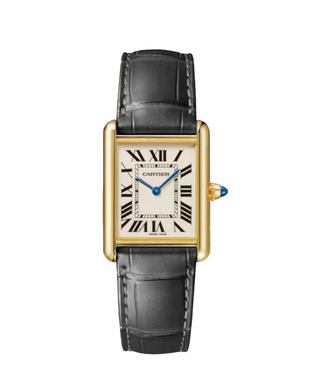 CARTIER Серые часы из желтого золота, фото 1
