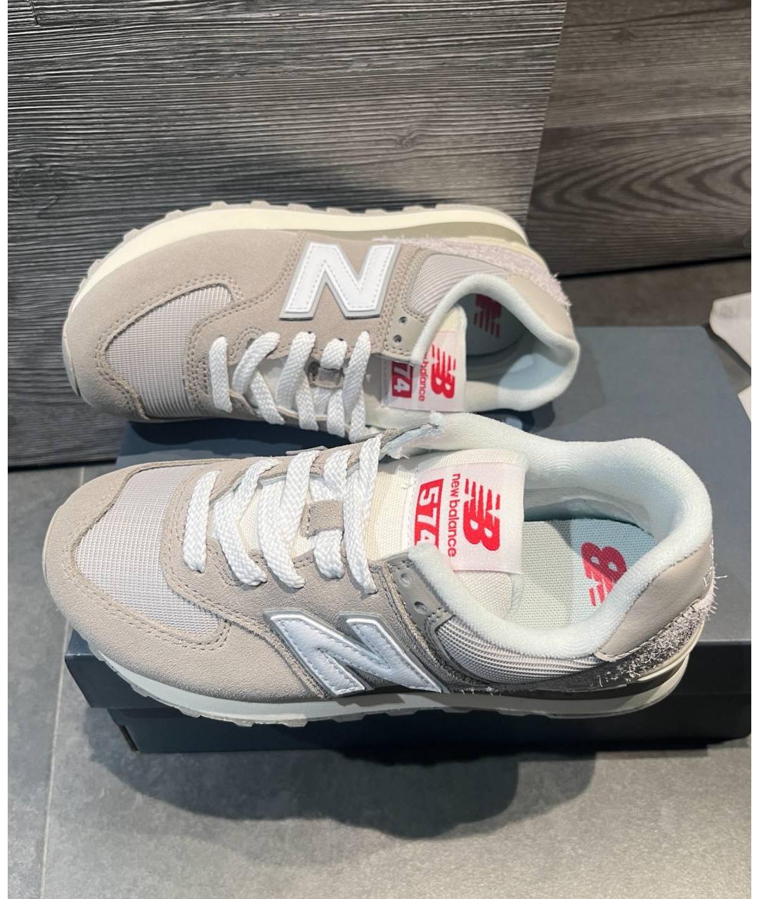 NEW BALANCE Серые низкие кроссовки / кеды, фото 5