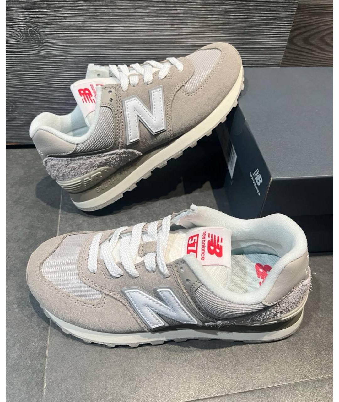 NEW BALANCE Серые низкие кроссовки / кеды, фото 2