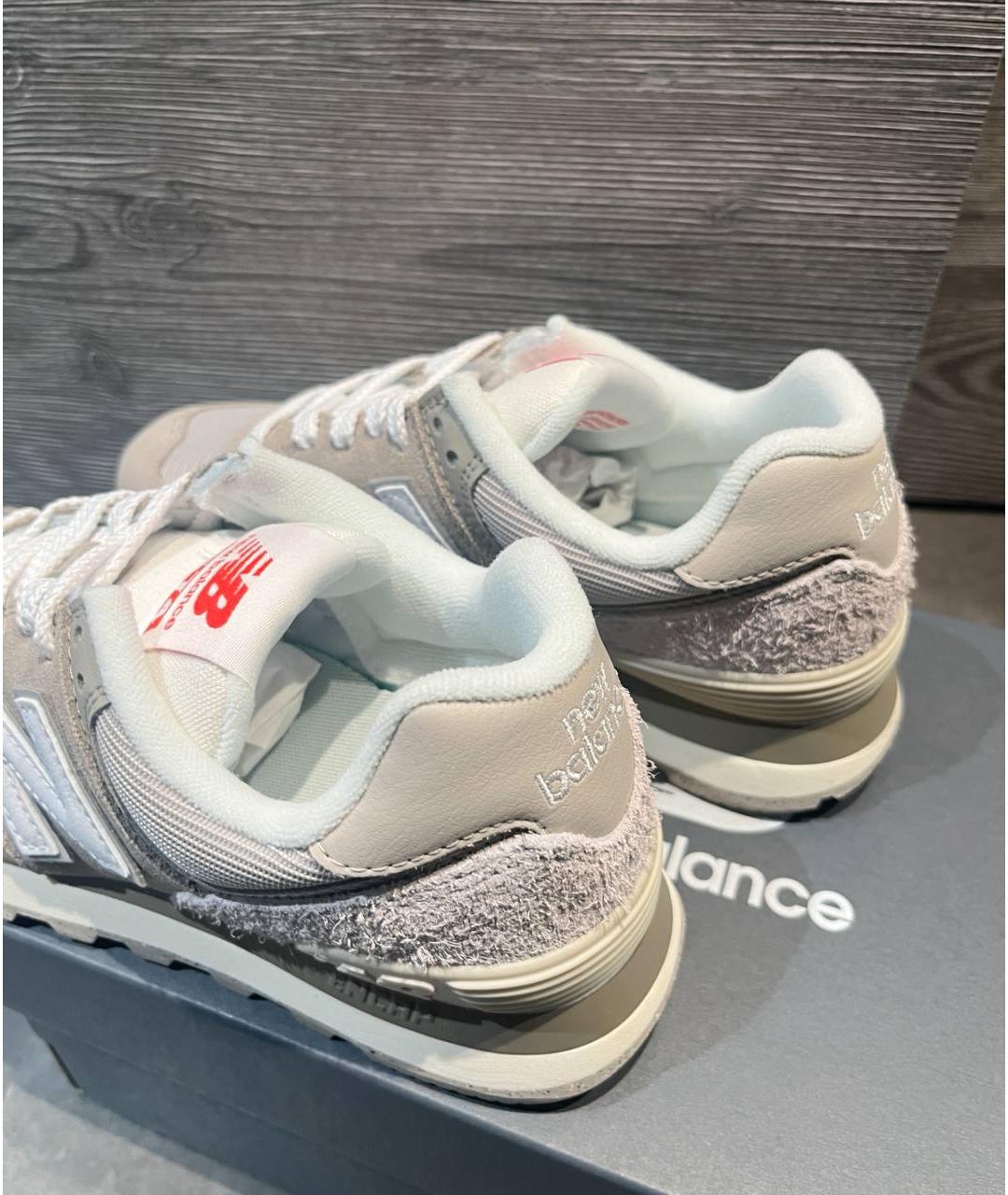 NEW BALANCE Серые низкие кроссовки / кеды, фото 4