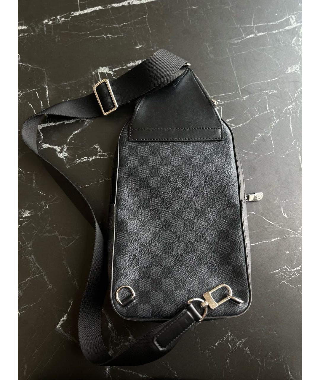 LOUIS VUITTON Антрацитовая сумка на плечо, фото 3