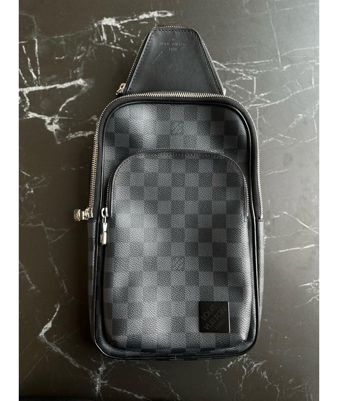 LOUIS VUITTON Антрацитовая сумка на плечо, фото 7
