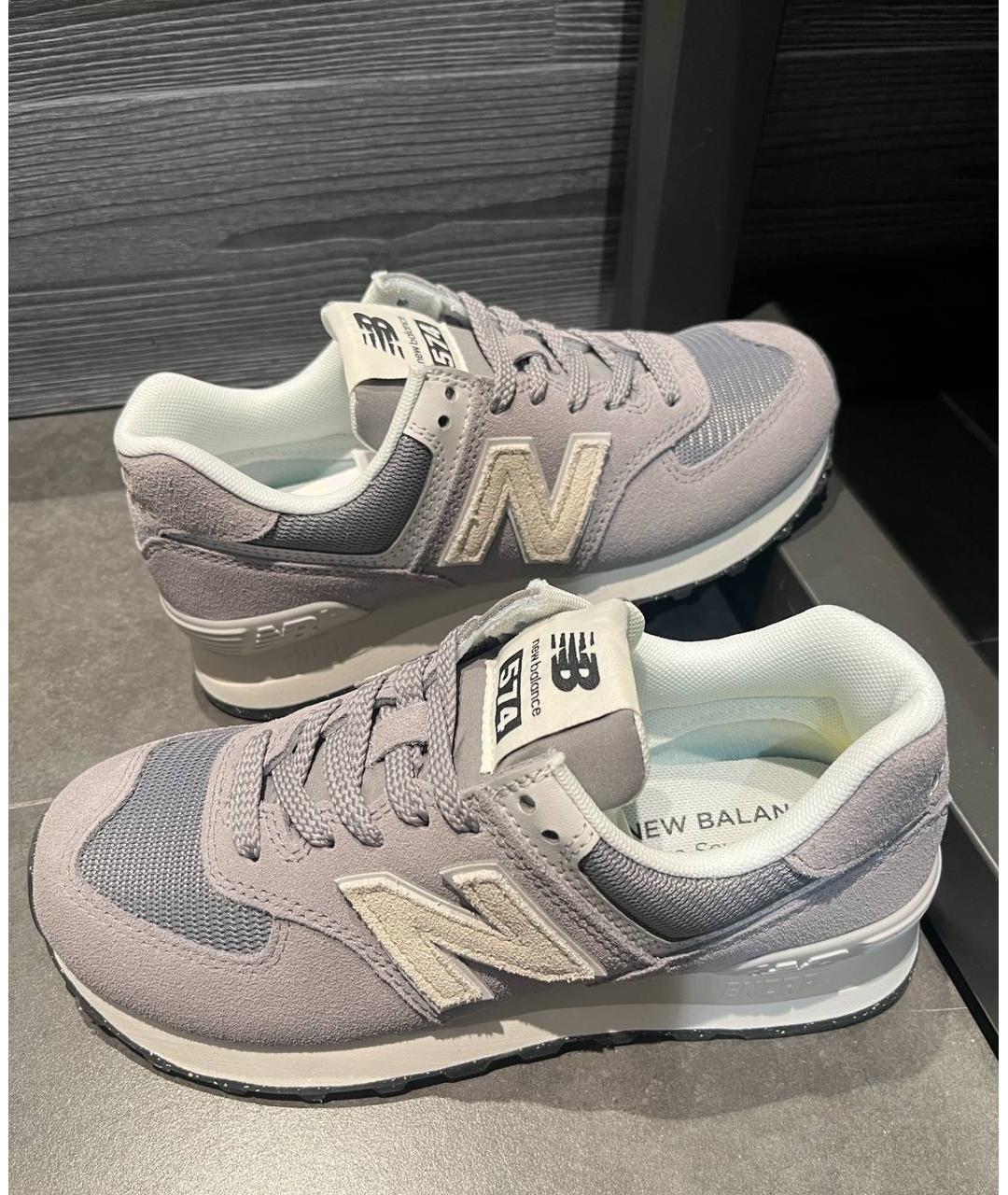NEW BALANCE Серые низкие кроссовки / кеды, фото 3
