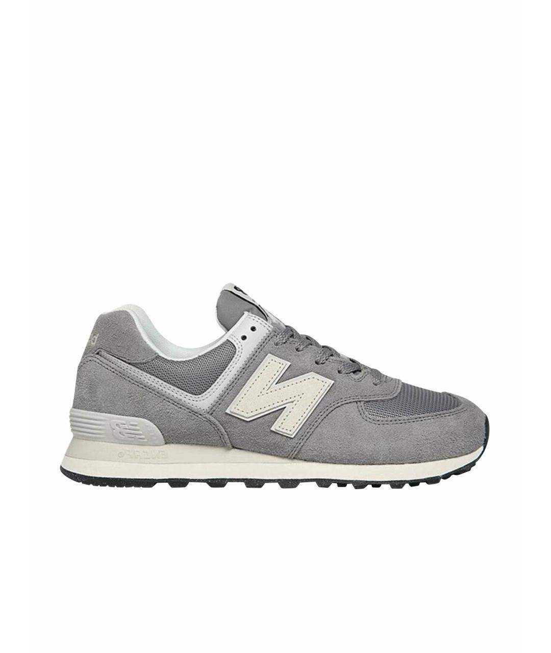 NEW BALANCE Серые низкие кроссовки / кеды, фото 1