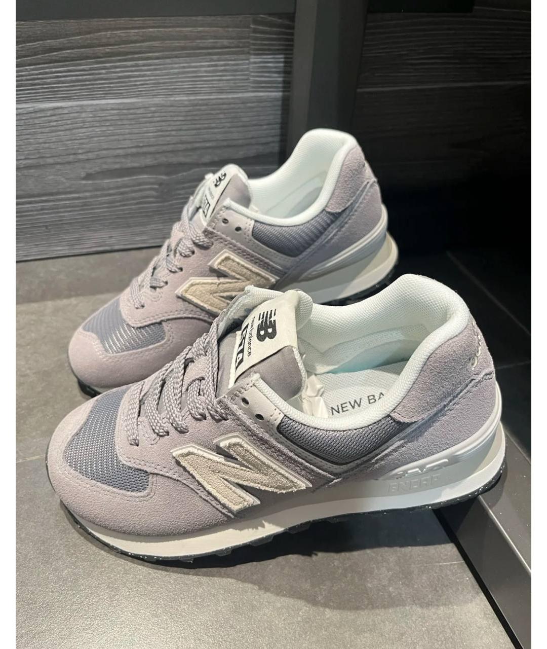 NEW BALANCE Серые низкие кроссовки / кеды, фото 5