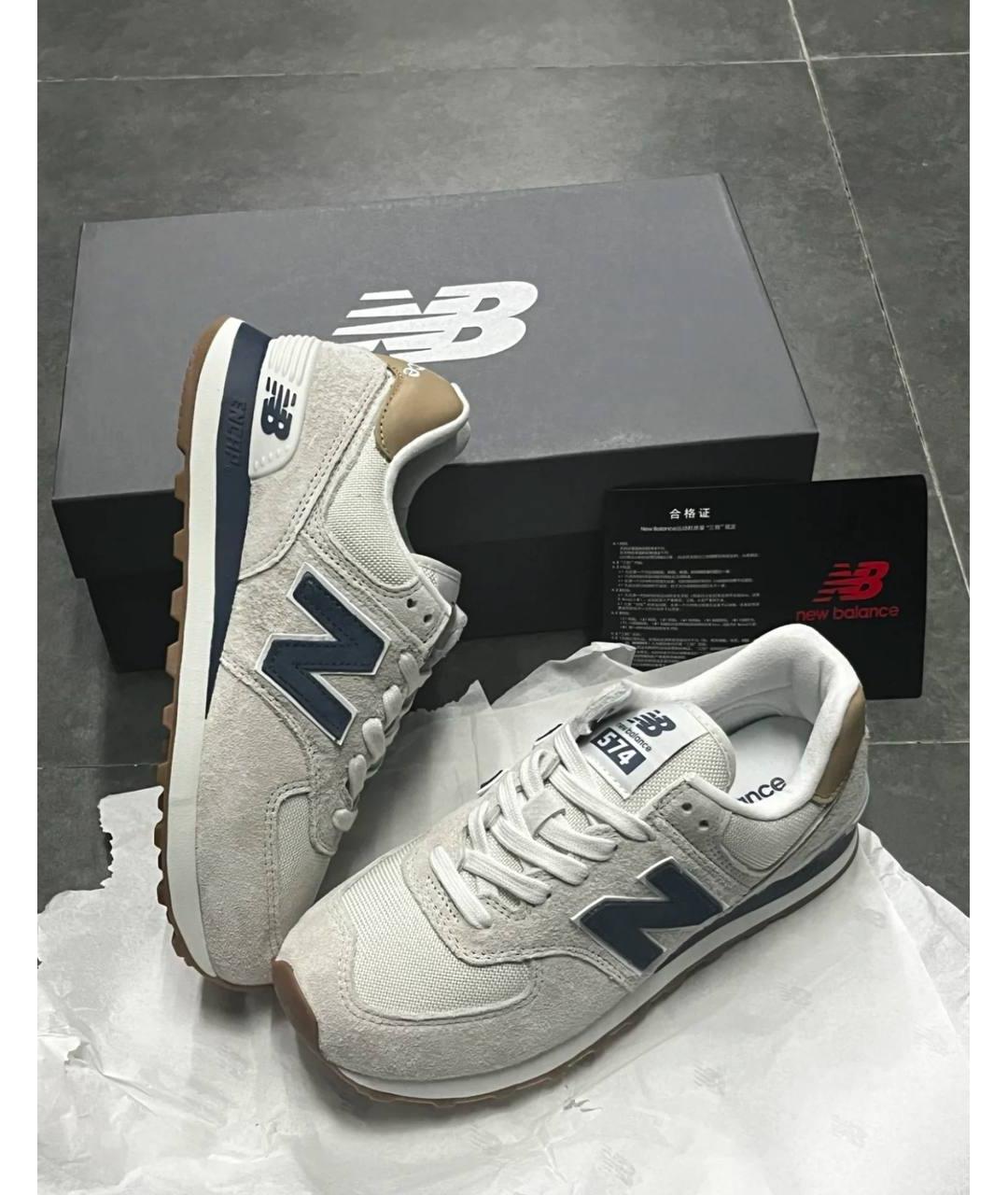NEW BALANCE Белые низкие кроссовки / кеды, фото 3