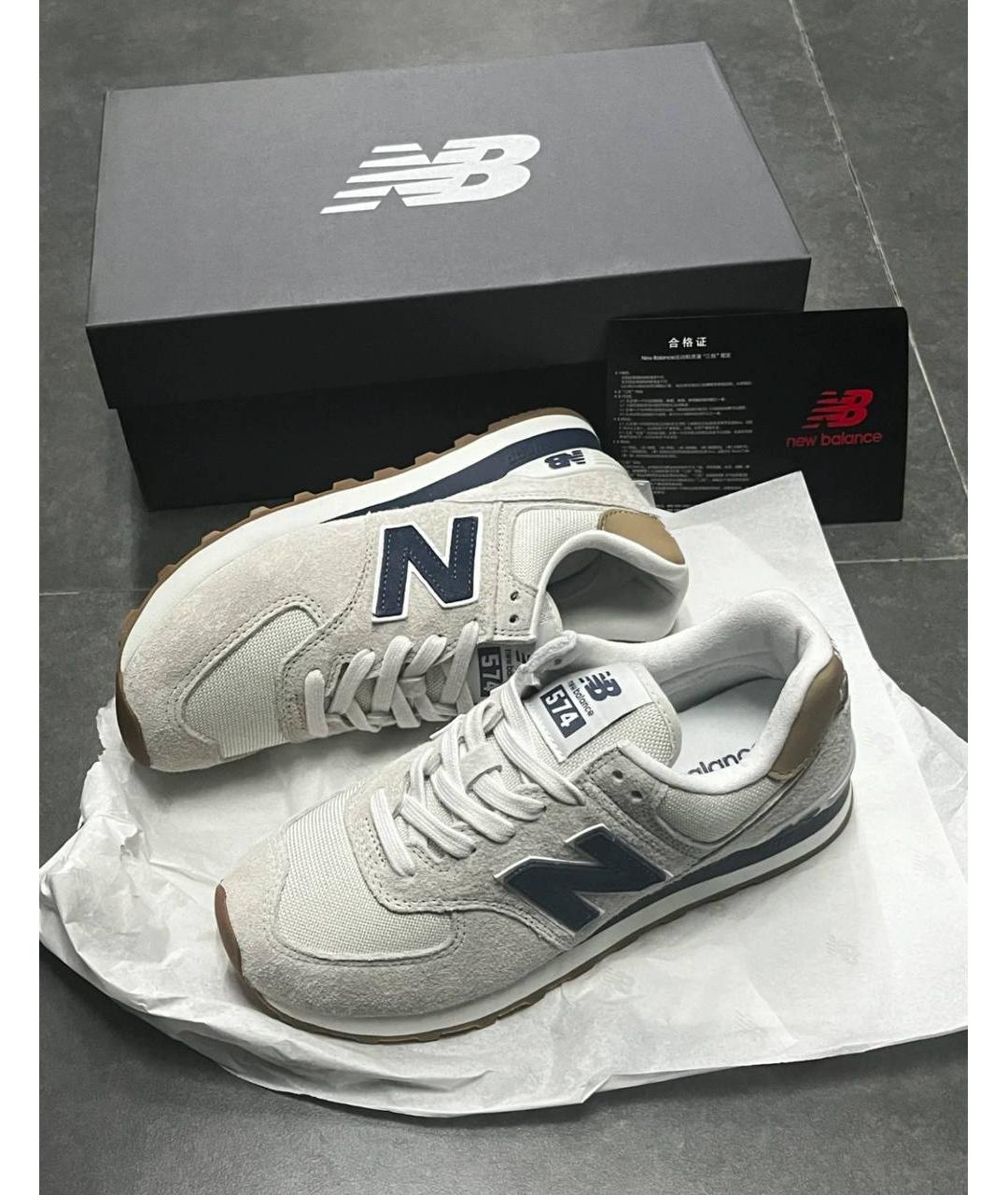 NEW BALANCE Белые низкие кроссовки / кеды, фото 2