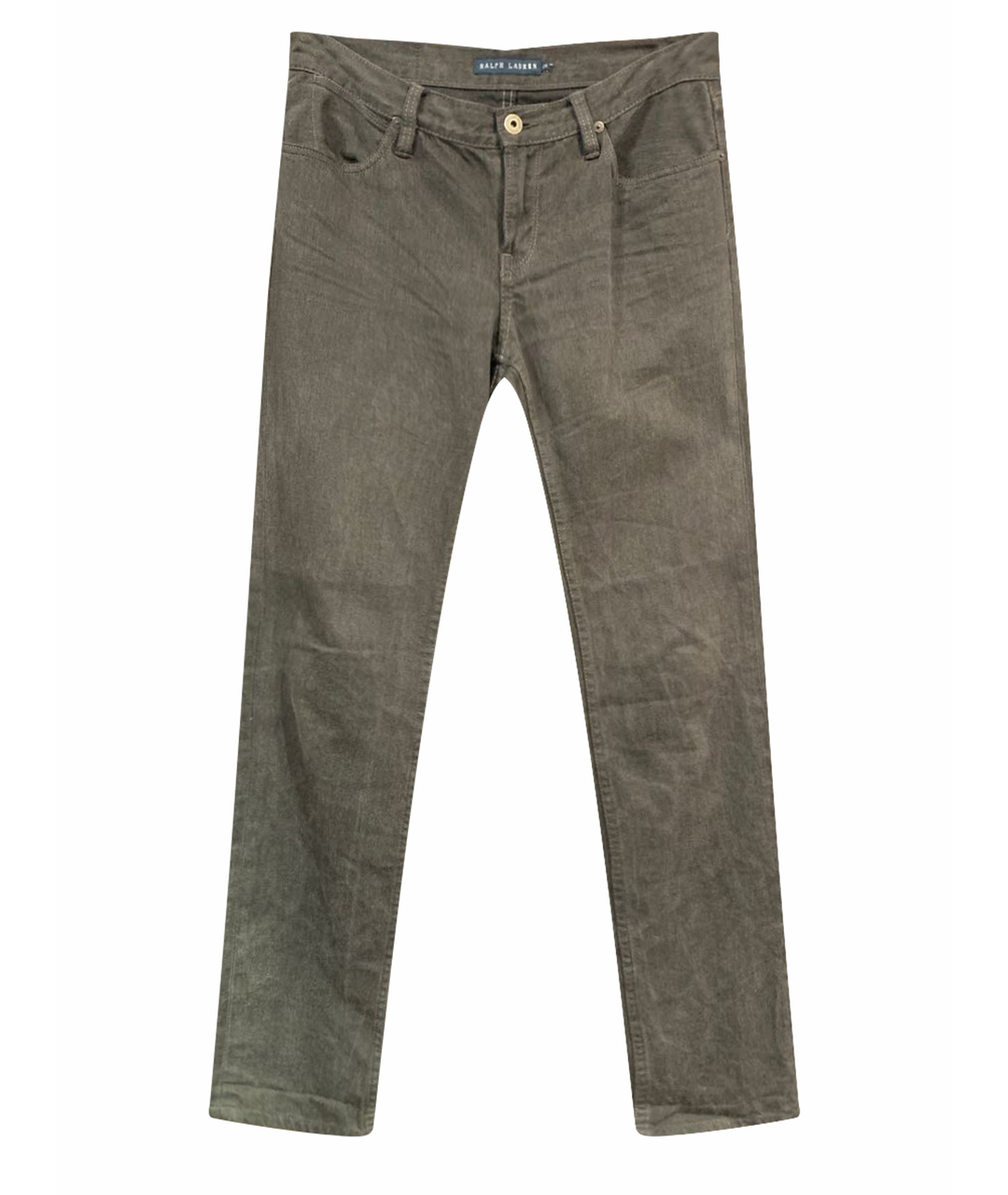 RALPH LAUREN Антрацитовые хлопковые прямые джинсы, фото 1