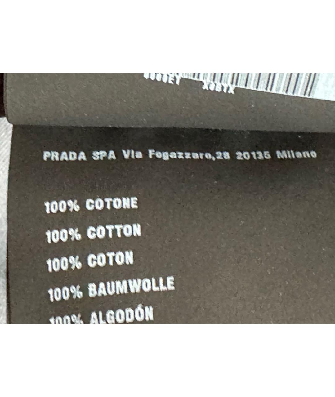 PRADA Серая хлопковая кепка/бейсболка, фото 7